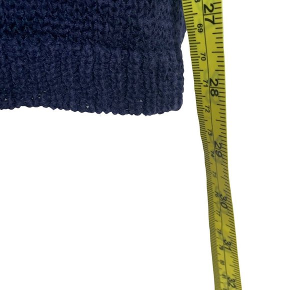 Rachel Zoe Navy Blue Open Knit Long Sleeve Knit Top XL - Picture 7 of 7